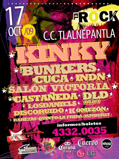 EL ROCK NOS UNEKinky, bunkers, cuca, DLD y mas - 17 Oct, 